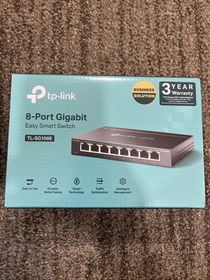 TP-Link TL-SG108 8-Port Gigabit Ethernet Desktop Network Switch NEW