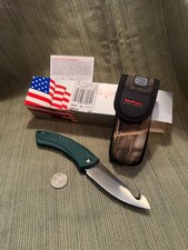 KERSHAW 1090GH NORTHSIDE HUNTER GREEN FOLDING HUNTER GUT HOOK WITH HOLDER NEW!!!