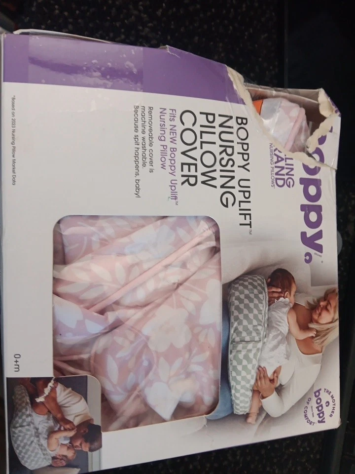 Boppy UpliftNursing Support Pillow Cover 0+ Pink/White Washable NIB Free Ship
Opens in a new window