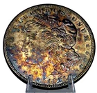 1921-P  $1 Morgan Silver Dollar PQ "RADICAL TONING" GEM BU HIGH GRADE BEAUTY