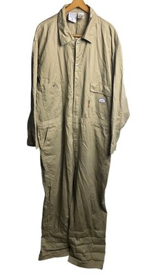 Rasco FR Coveralls Beige Flame Resistant Jumpsuit Utility Casual Men 54R 