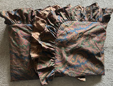 2 RALPH LAUREN Brianna Paisley Euro European Pillow Shams Pair 26"x26" READ