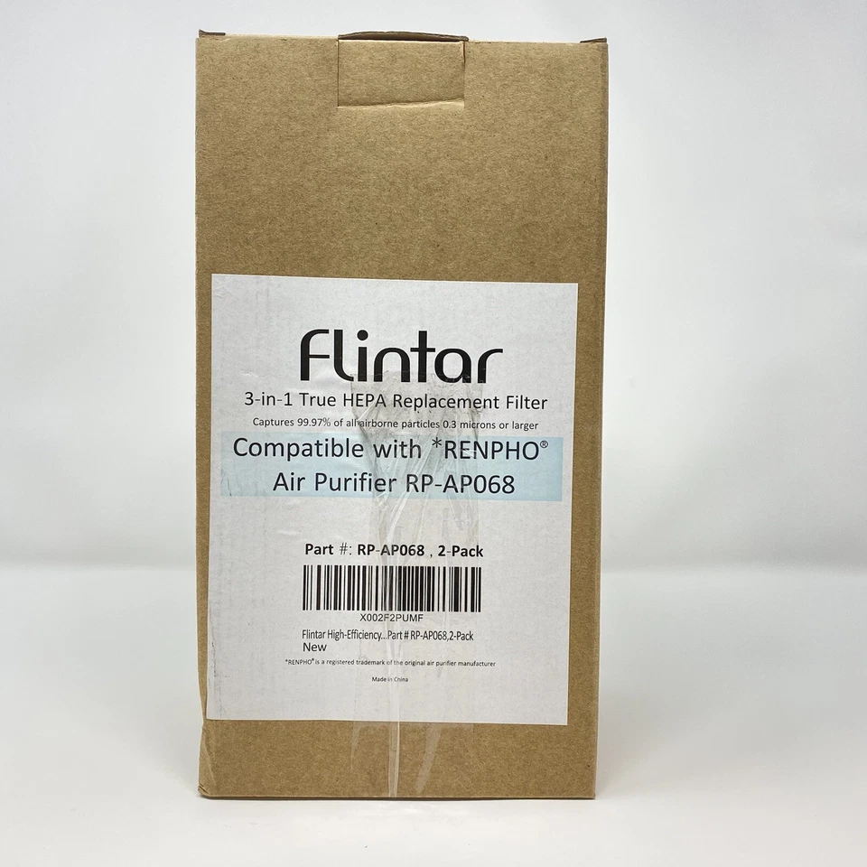 Flintar RP-AP068 3-в-1 класса H13 настоящий сменный фильтр HEPA для RENPHO 2 шт. - Изображение 2 из 2