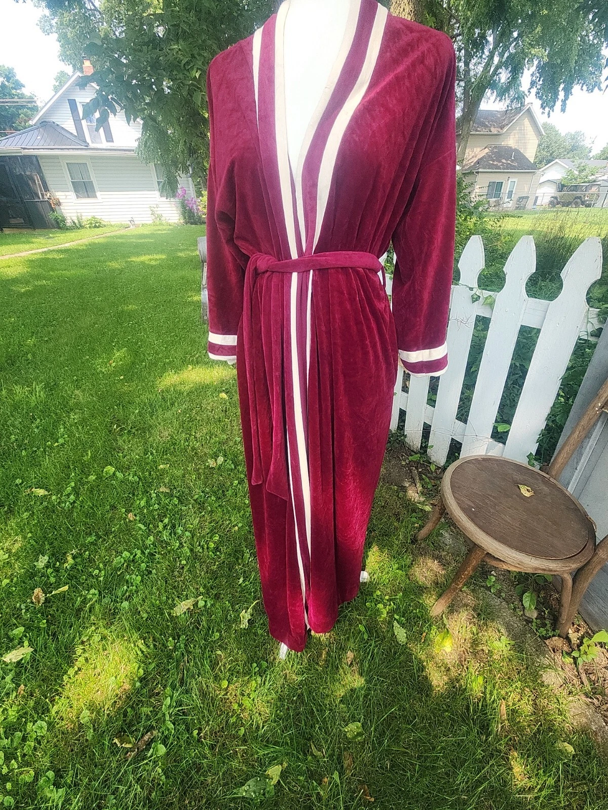 VNTG Christian Dior Lounge Wear Robe Femme VIN taille MED Paris NY POCHES CEINTURE