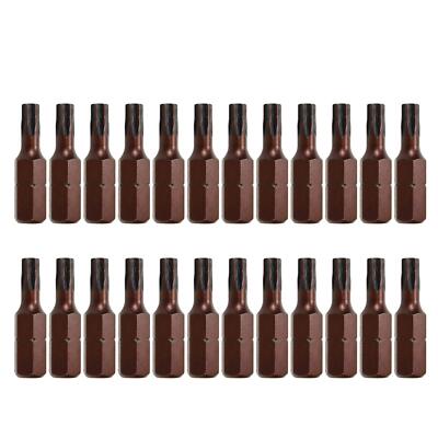 T20 Torx Bit Set Six Points Magnetic Security Torx Screwdriver Bits With 1/4'' He