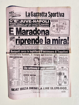 La Gazzetta Dello Sport 1986 : Juventus-Naples 1-3, Scudetto Et Maradona (Napolissimo !)