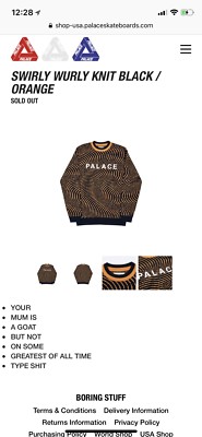 palace skull knit sweater