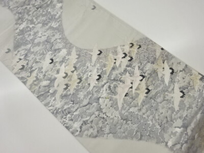 7232491: JAPANESE KIMONO / VINTAGE FUKURO OBI / SILK / WOVEN WAVY