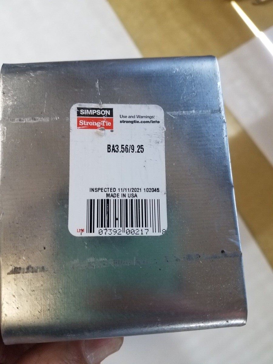 SIMPSON STRONG-TIE TOP FLANGE JOIST HANGER DOUBLE LVL BA3.56