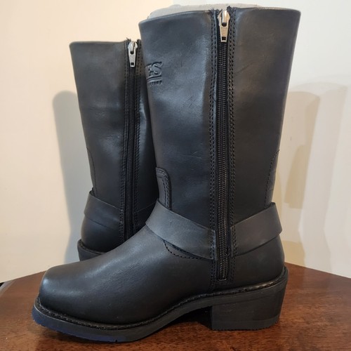 NUOVO Stivali Bates Donna 6.5 Nero Collezione Equitazione Fibbia Pelle Impermeabile Zip - Foto 7 di 12