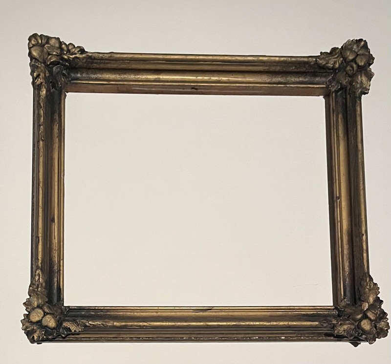 Antique Art Nouveau Wooden Frame - Acorn Motifs
