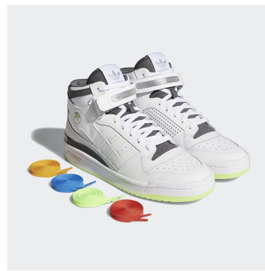 NEW Adidas XBox 360 Forum Mid Shoes Cloud White Grey Size 8 NEW Adidas XBox 360 Forum Mid Shoes Cloud White Grey Size 8