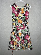 Lauren Ralph Lauren Dress Small Multicolor Floral Swing Bloomcore Nature