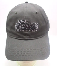 Open Road "Ride On" Hat, Gray Adjustable Strapback Embroidered Motorcycle NEW