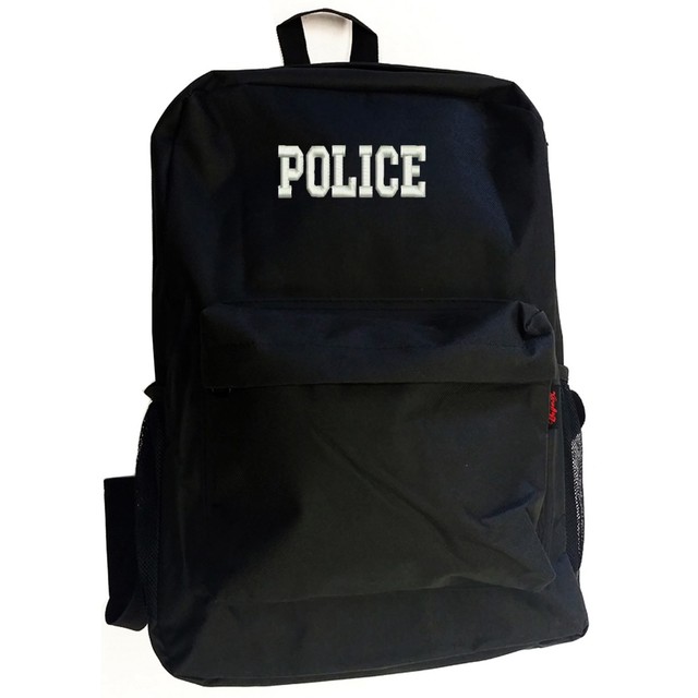 POLICE TEXT Black Backpack Bag Hipster eBay