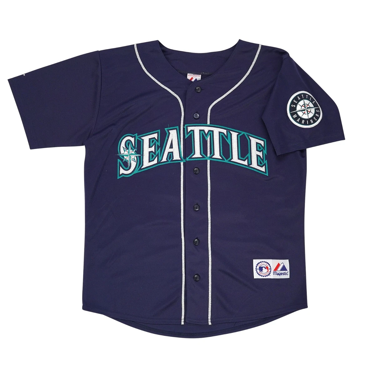 Randy Johnson Seattle Mariners Alt Navy Blue Men's Jersey w/ Team  Patch