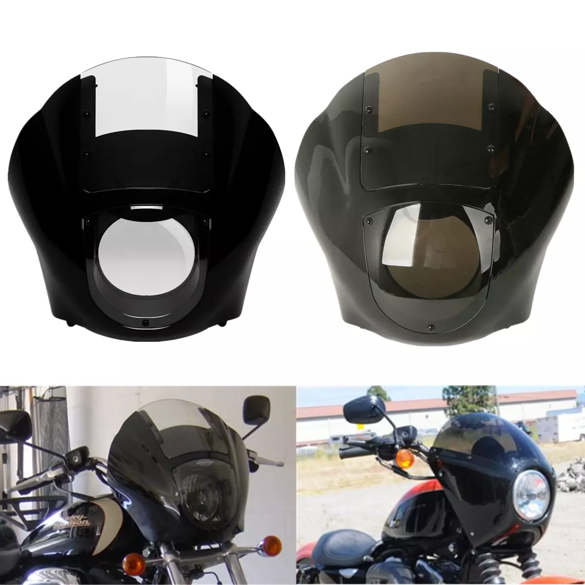 Smoke/Clear Quarter Fairing Windshield For Harley Sportster XL 883