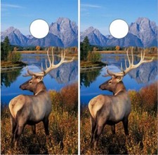 Elk Mountains LAMINATED Cornhole Wrap Bag Toss Skin Decal Sticker