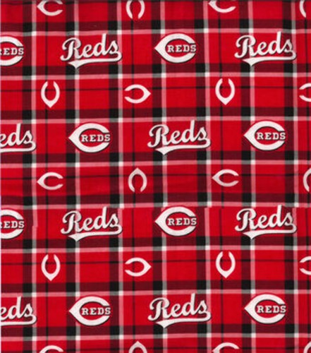 Cincinnati Reds MLB National League Central Flannel Fabric - Picture 2 of 2