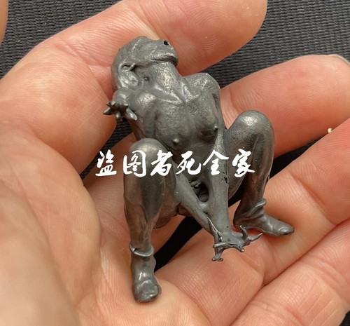 1.9" Brass Crazy Naked Sexy Girl Statue Art Beauty Model Figurine Nude Artwork - Picture 3 of 8