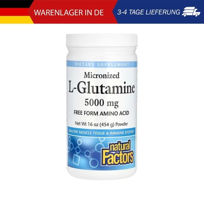 Natural Factors, Micronized L-Glutamine Powder, mikronisiertes L-Glutamin-Pulver