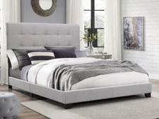Crown Mark Florence Panel Bed - Gray, Queen Size (5270GY-Q)