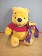 Winnie the Pooh Bear Plush Blustery Day With Scarf 12" Stuffed Animal Toy 1998