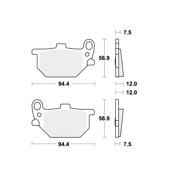 TRW BremsbeläGe Passend Vorn FüR Yamaha XS 750 SE US Custom Bj. 1980-1982-image