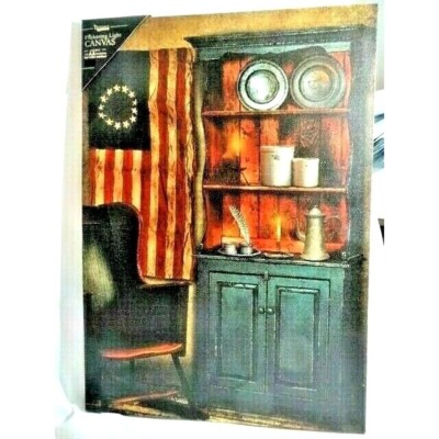 Betsy Ross USA Flag Radiance Flickering Light Canvas Print Americana Gift NEW