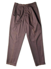 Vtg 90s G GIGLI ROMEO GIGLI Mens Brown Cotton Pleated Pant Trousers sz 32 Italy