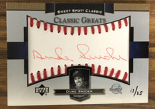 2003 Sweet Spot Classics Autographs Red Ink #CGDS Duke Snider Auto /25 - NM-MT+