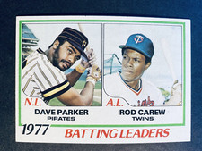 1978 Topps Batting Leaders Rod Carew /Dave Parker Card #201