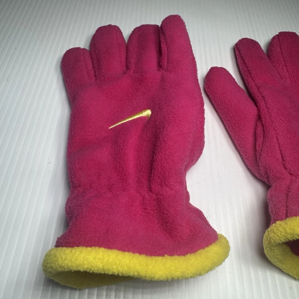 Guantes polar Nike para niñas jóvenes 7-16 rosa voltios Foto 2 de 4