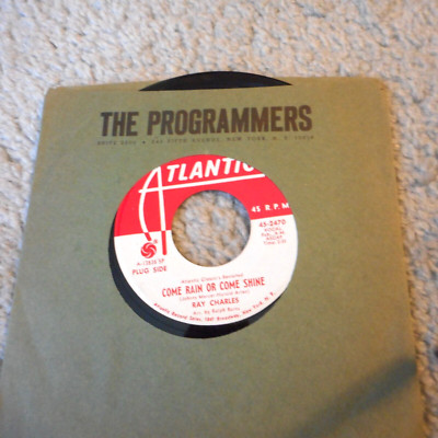 RAY CHARLES - TELL ME YOU'LL WAIT FOR ME / COME RAIN OR COME - SOUL 45 *PROMO*
