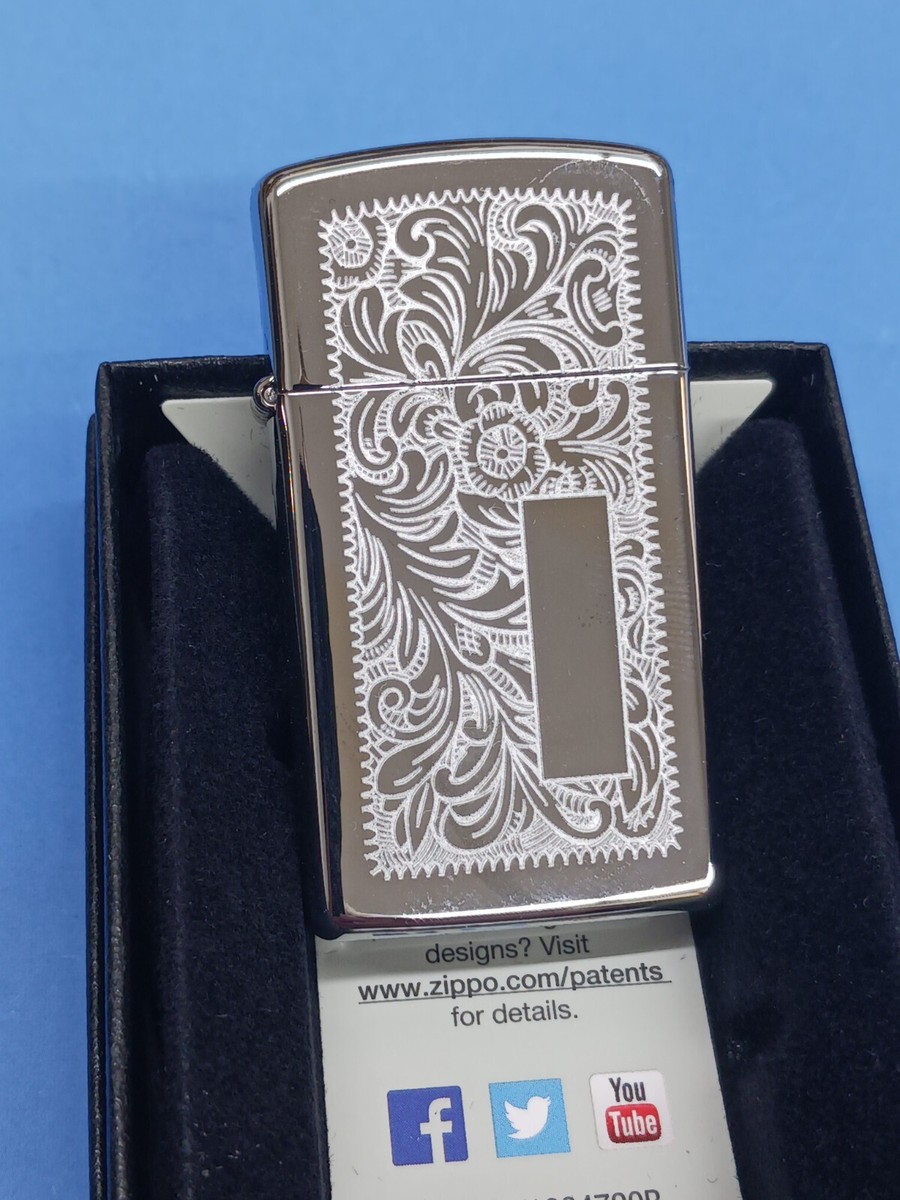 Zippo 1652 Slim Venetian High Polish Chrome Lustre | eBay