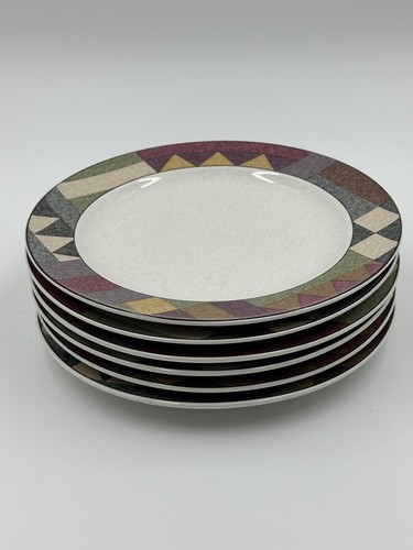 Studio Nova Palm Salad Luncheon Plates 8 1/4 Inch Diameter Set of 6