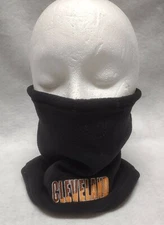 Cleveland Fleece Adjustable Orange/Brown Embroidered   Neck Warmer, Face mask. 