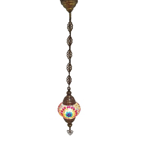 Turkish Moroccan Glass Mosaic Electrical Hanging Lamp Garden Lantern UK + CE - 第 32/55 張圖片