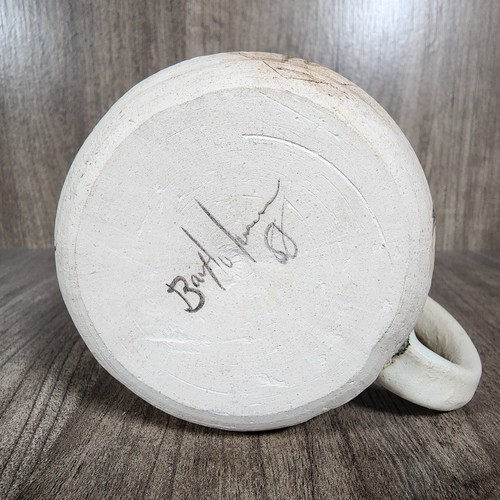 Signed Studio Art Pottery Stoneware Mug Cup ~ Llama Landscape - Matte Finish - Picture 5 of 7