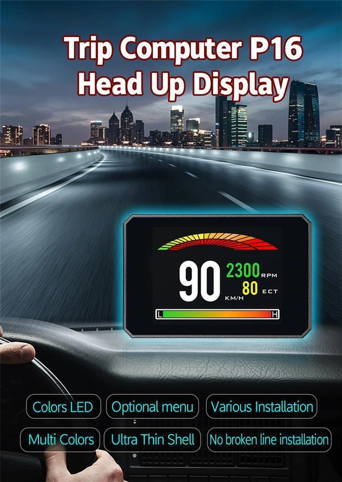 Multi-function OBD Smart Digital Meter Can Monitor Head-Up Display Speedometer - Изображение 4 из 4
