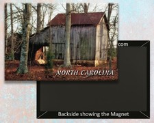 North Carolina Tobacco Barn Handmade 3.25" x 2.25" Fridge Magnet (PMD10020)