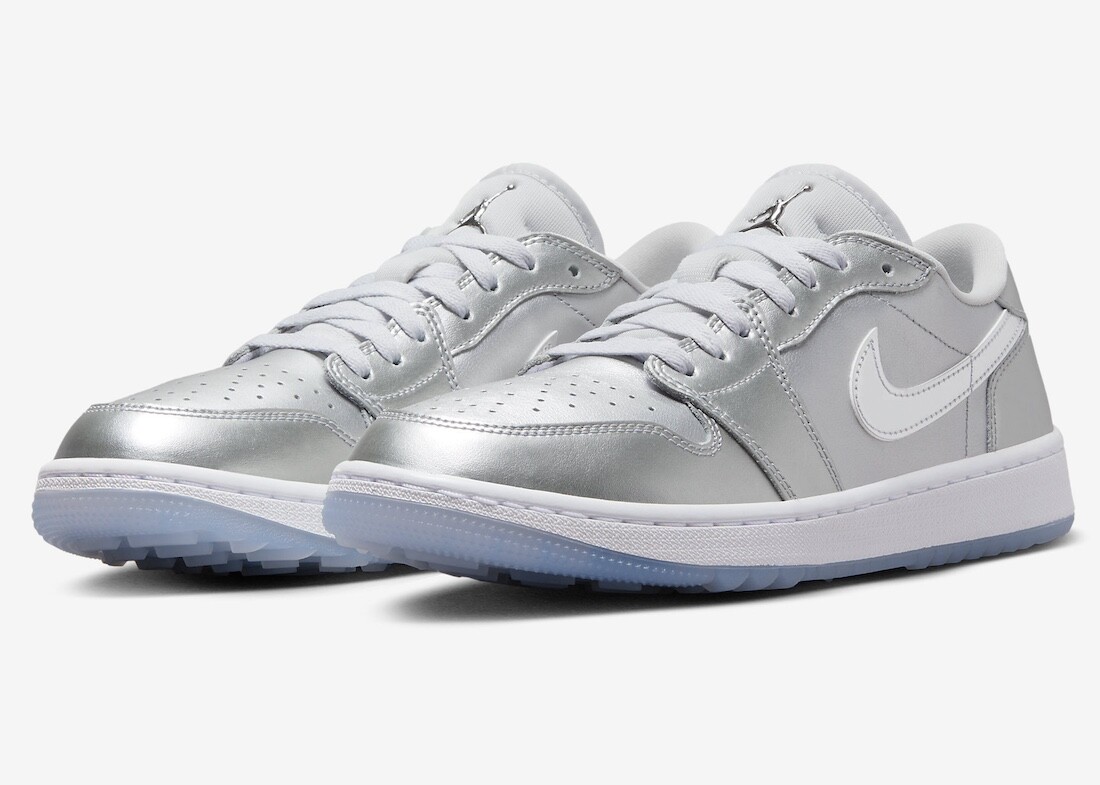 Nike Air Jordan 1 Low G NRG Golf Metallic Silver Gift Giving Nike Air Jordan 1 Low G NRG Golf Metallic Silver Gift Giving