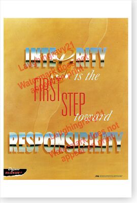 Department Of Defense Integrity First Step Towards Responsibility Poster