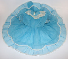 Vintage Lil Airess Toddler Girls Blue Party Dress Pageant Ruffles