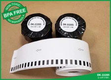 12 Rolls of Non OEM Compatible With Brother DKL- 2205-2.4" width x 100 feet long