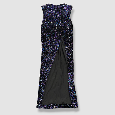 $5100 Balmain Women's Black Silk Sequins Strapless Gown Dress Size 40 | eBay