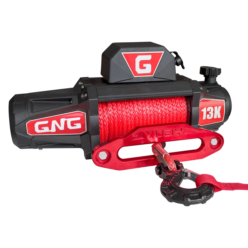 Fits Truck 4WD SUV / Electric Winch 13000lbs Synthetic Rope Towing Trailer Foto 3 de 4