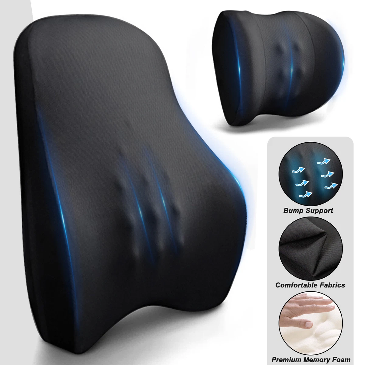 Lower Back Support Lumbar Cushion Chair Pain Relief Pillow Office Car Home