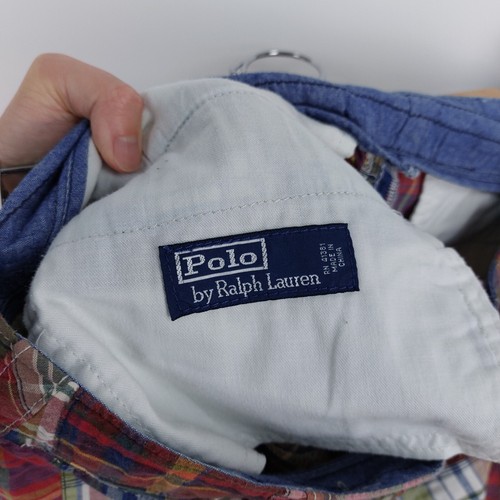 Polo Ralph Lauren Men's W38 Vintage Multicoloured Patchwork Madras Check Shorts - Picture 4 of 8