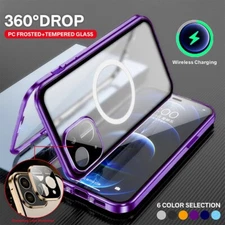 Mag Safe Magnetic Case For iPhone 16 Pro Max 15 14 13 Glass Screen 360 Cover